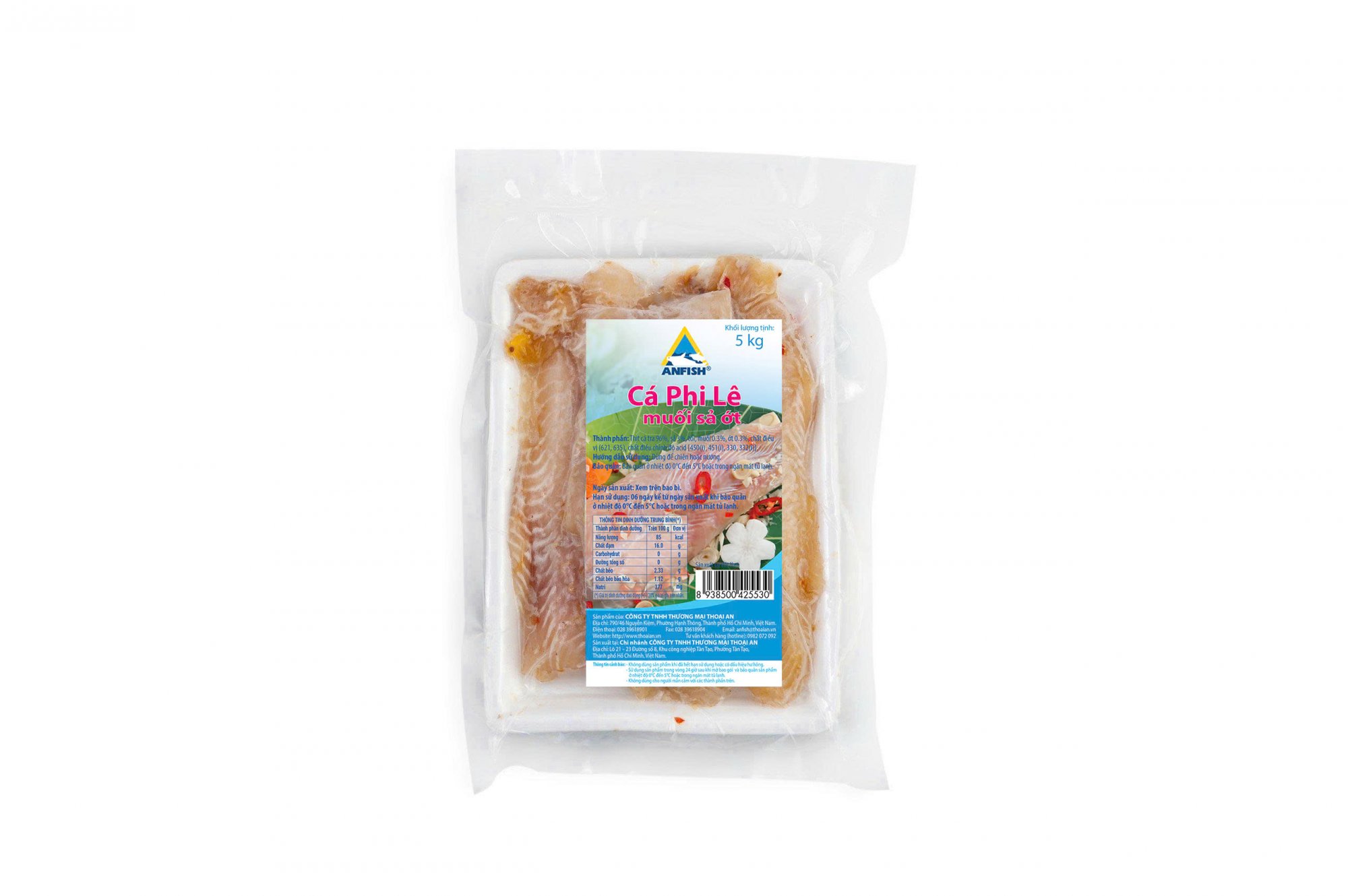 Cá Phi Lê Muối Sả Ớt Thoại An (454g, 5kg)