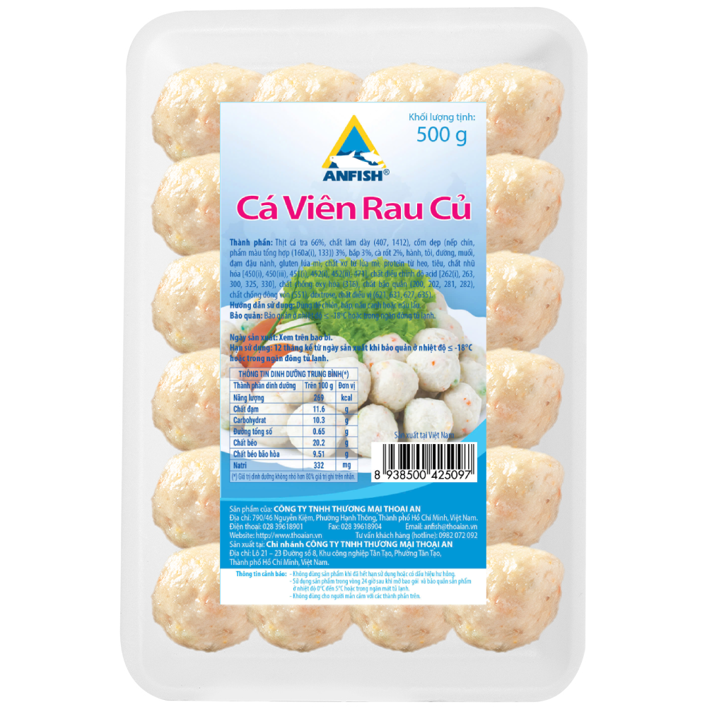 Cá Viên Rau Củ Thoại An 500g - Đông Lạnh (HCK)