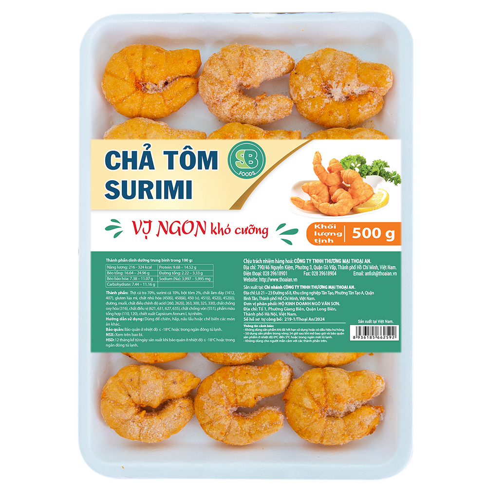 Chả tôm định hình surimi